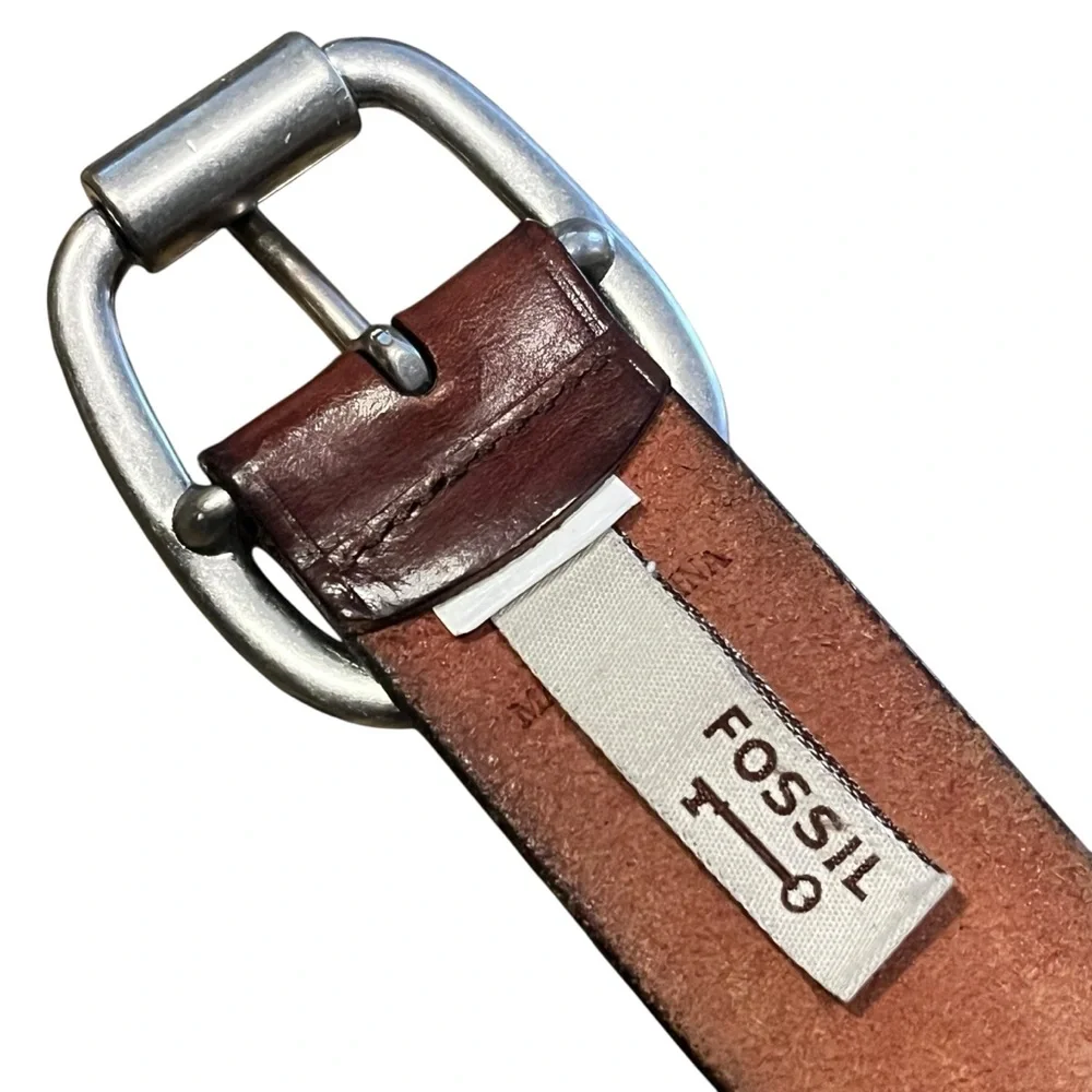 Fossil Leather Men’s Large Brown Leather Belt BT3731200